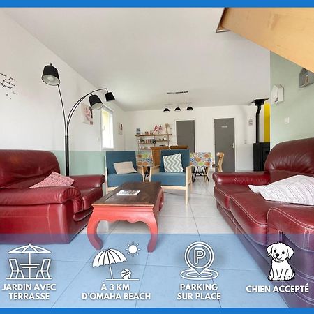 Sweet Omaha Belle Maison Recente Lumineuse Et Cosy Bien Equipee Jardin Clos 15 Mn A Pied Plage Omaha Beach Et Proche De Bayeux & Port En Bessin Saint-Laurent-sur-Mer Ngoại thất bức ảnh